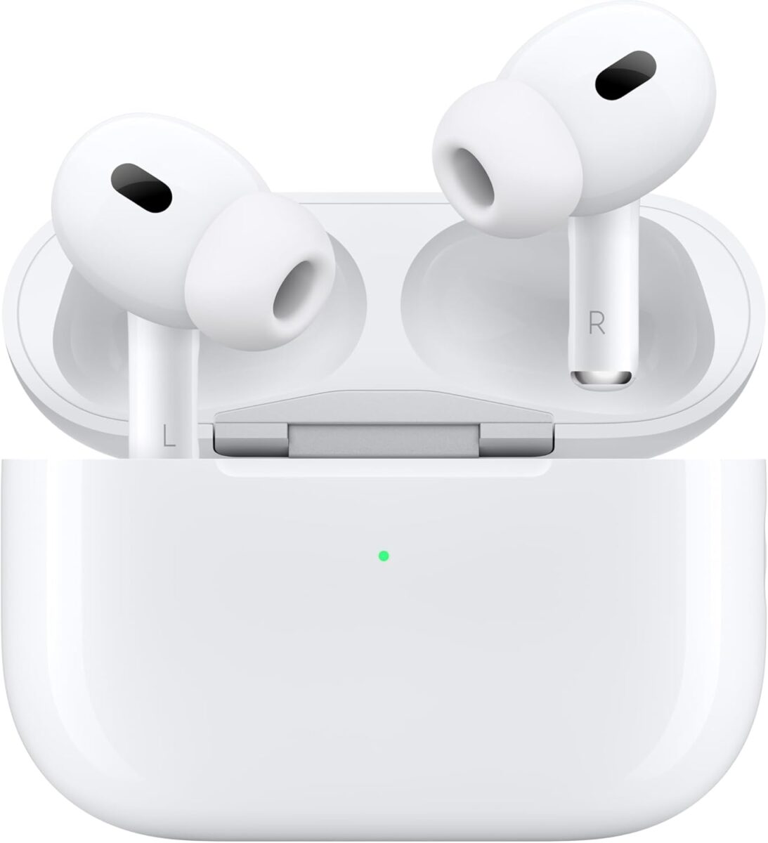 Apple AirPods Pro (2nd Generation) with USB-C Charging Case.