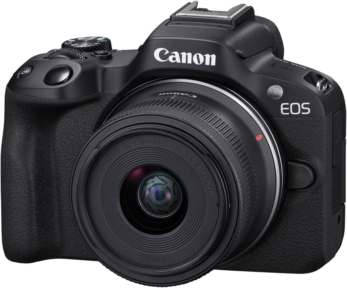Canon EOS R50 Mirrorless Camera with RF-S 18–45mm Lens