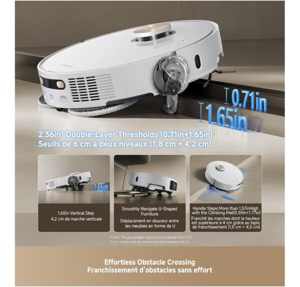 DREAME L50 Ultra Robot Vacuum and Mop White, 19,500Pa Suction, with Auto-Empty and Mop Self-Cleaning, Precise Obstacle Avoidance, HyperStream Detangling DuoBrush