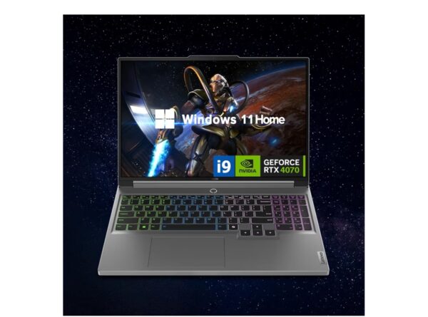Lenovo Legion 16" QHD+ i9 RTX 4070 Gaming Laptop, 16" QHD+ (2560 x 1600) 165 Hz, Intel i9-14900HX, NVIDIA GeForce RTX 4070, 32GB RAM, 1TB SSD, RGB Backlit Keyboard, Windows 11 Home, Grey