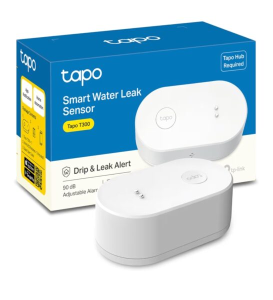 TP-Link Tapo Smart Water Leak Detector, Requires Tapo Hub, Water Leak Sensor Wi-Fi with Rapid Dripping Detection, 90dB Adjustable Alarm, App Alerts, Compatible with Alexa and Google Home, T300