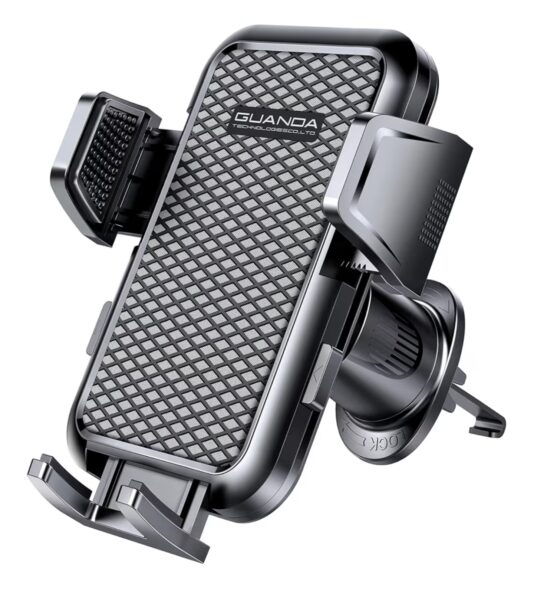 Firm-hold, Hands Free, with Adjustable Wide Clamp, Single-press Release, Anti-vibration, Heat-resistant, Metal Hook, Dashboard-Free