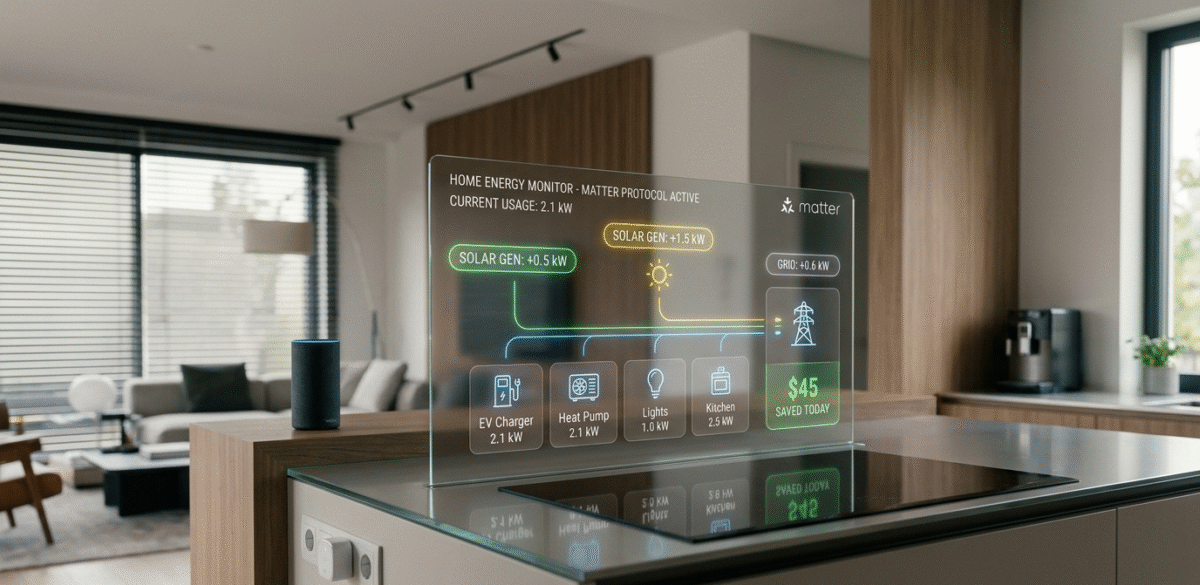 Best Matter-enabled smart energy monitors 2026 visualized in a modern home