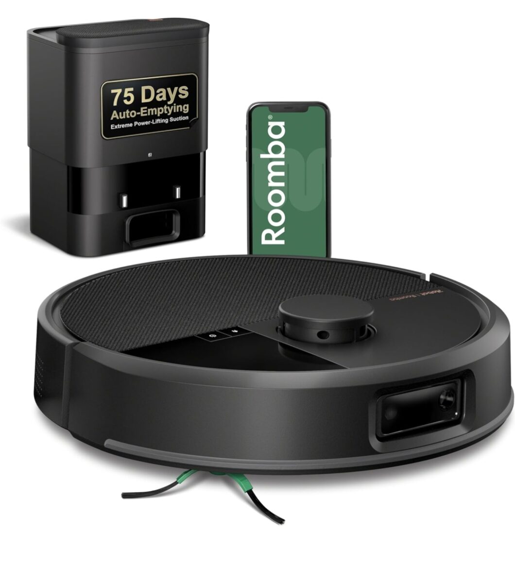 iRobot Roomba Max 705 Robot Vacuum with AutoEmpty Dock, Powerful Suction, Dual Rubber Anti-Tangle Brushes, LiDAR Navigation, Obstacle & Anti-Fall Detection, for Carpet and Hard Floors